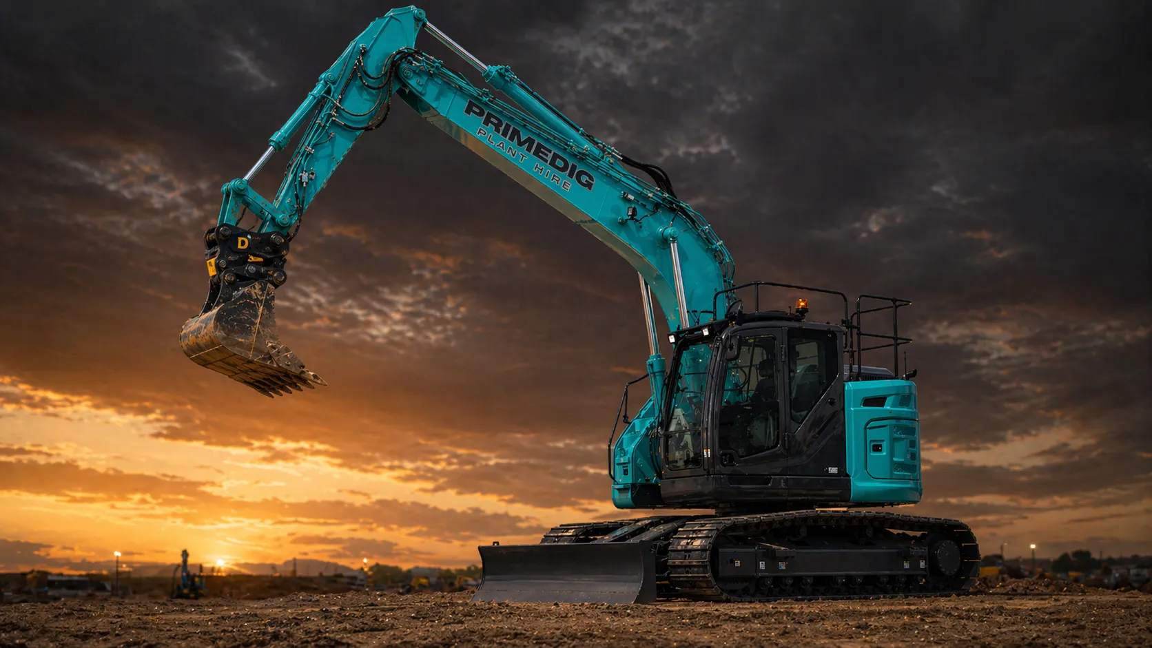 Kobelco SK225SR-7 22.5 tonne excavator, 2026 model with Trimble GPS, in the PrimeDig dry hire fleet